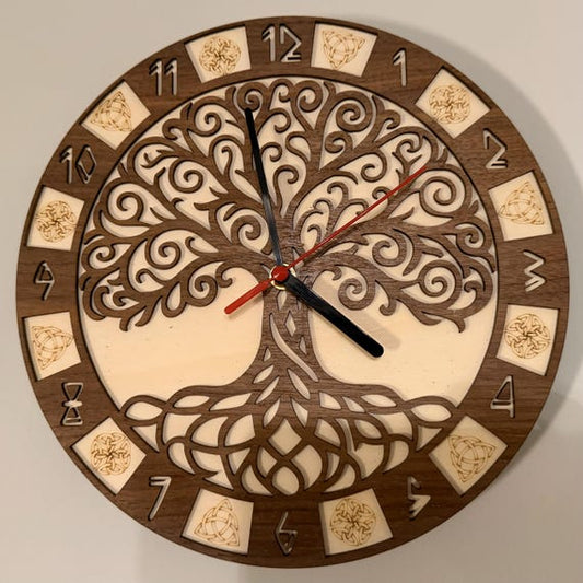 Norse Tree of Life Clock digital file preview