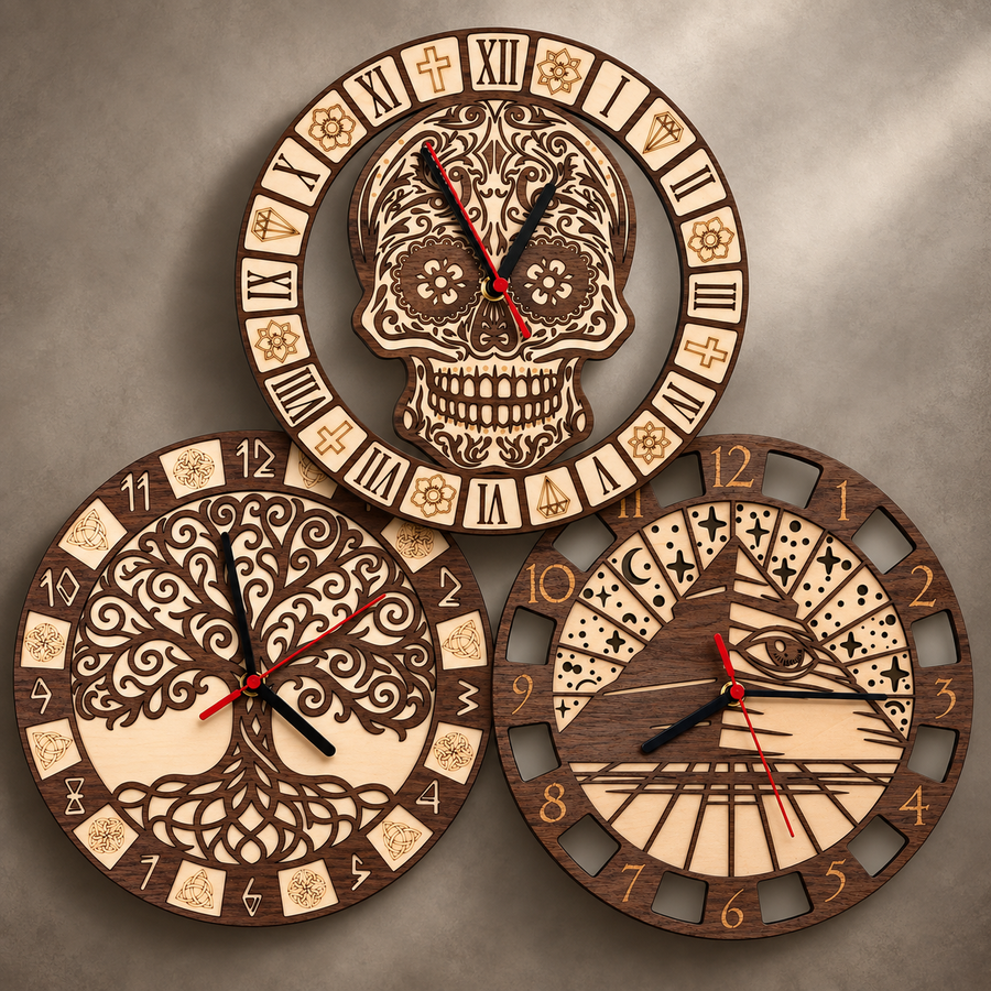 Handcrafted Clocks with Mythic Style