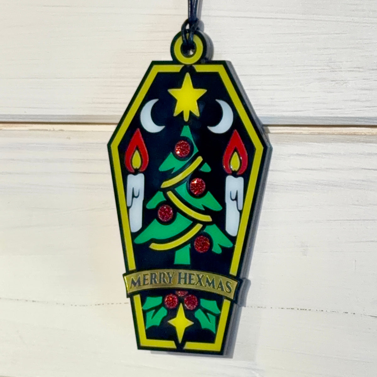 Merry Hexmas Coffin Ornament