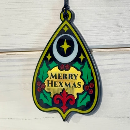 Merry Hexmas Ouija Planchette Ornament