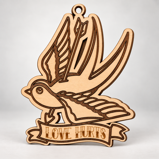 The Swallow of Sorrow – Laser-Cut Hanging Charm