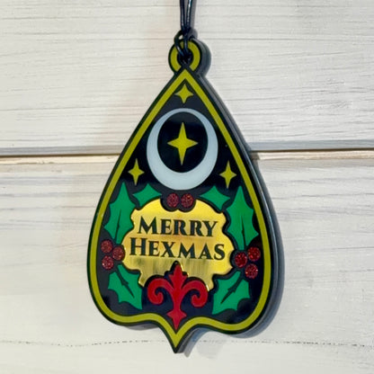 Merry Hexmas Ouija Planchette Ornament