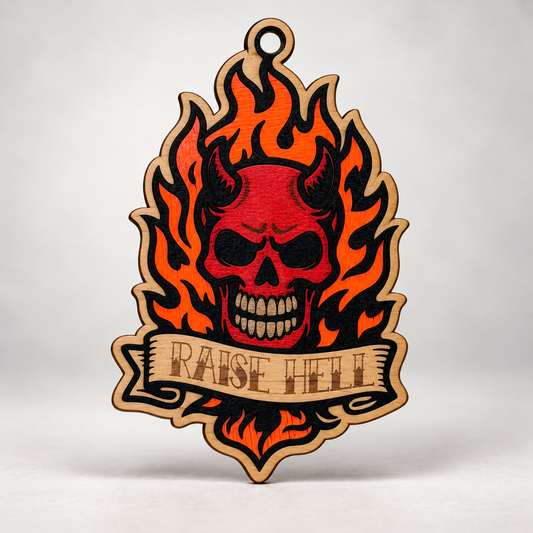 Raise Hell – “Flaming Skull” Hanging Charm
