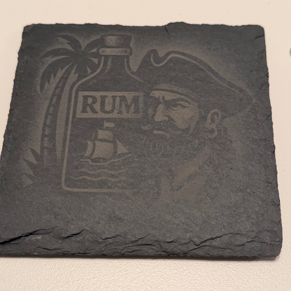 Sinister Spirits engraved slate coaster set with holder — photo 5