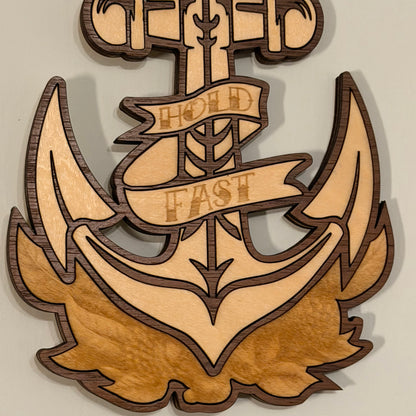 Hold Fast anchor tattoo-style hanging charm — photo 2