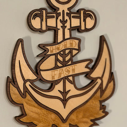 Hold Fast anchor tattoo-style hanging charm — photo 4