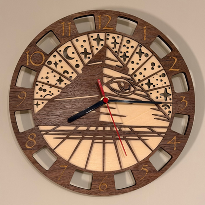 Osiris Horizon Clock with Eye of Horus and pyramid design — photo 2
