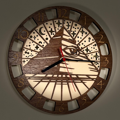 Osiris Horizon Clock with Eye of Horus and pyramid design — photo 6