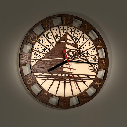 Osiris Horizon Clock with Eye of Horus and pyramid design — photo 7