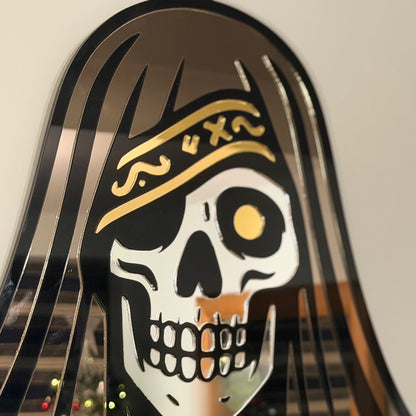 Veiled Skull tri-tone mirror acrylic occult wall art — photo 10