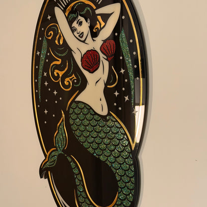 Moonlit Siren Relic layered mermaid acrylic wall art — photo 5
