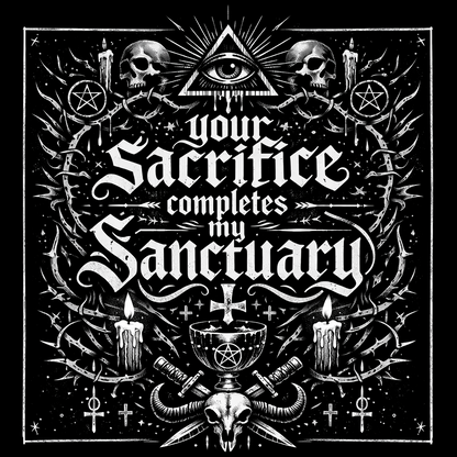 Detail of the engraved illustration for Sanctuary — Framed Esoteric Art