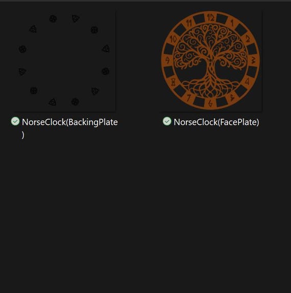 Norse Tree of Life Clock production-ready digital file