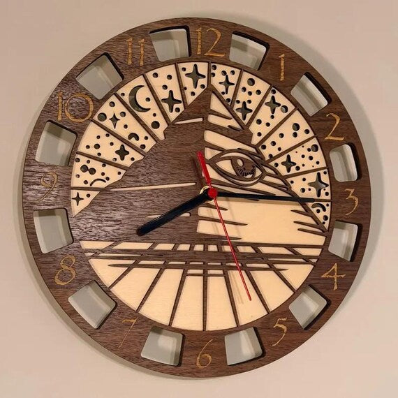 Egyptian Pyramid Eye Clock digital file preview