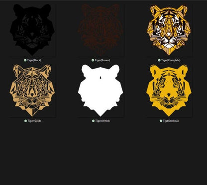 Geometric Tiger production-ready laser file